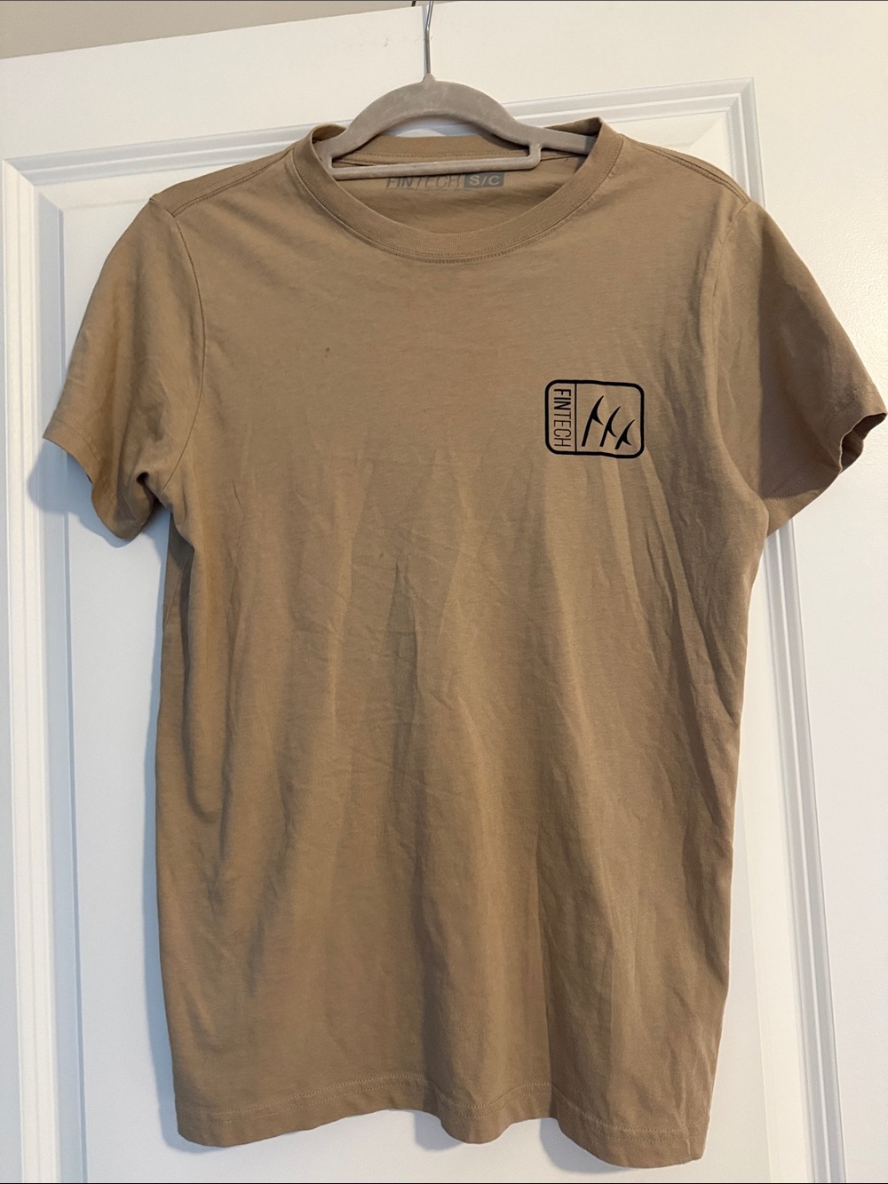FinTech Tan Short-Sleeve Crewneck T-Shirt